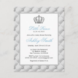 Inbjudan till Silver Krona Prince Baby Shower