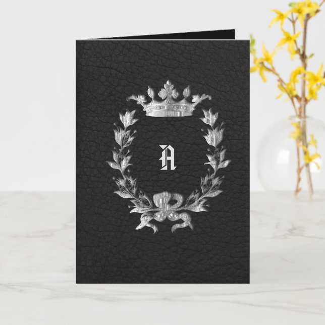 Inbjudan till Silver-utandningsbröllop i Monogram (Gul blomma)