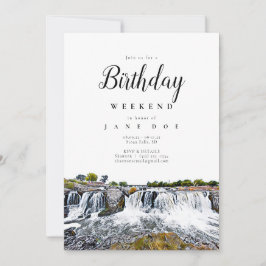 Inbjudan till Sioux Falls Waterfall Birthday Helg