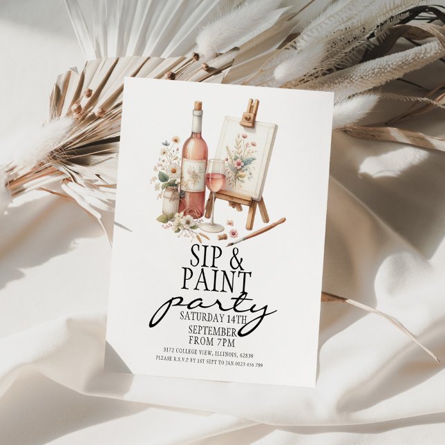 Inbjudan till Sipp och Måla-firande (Skapare uppladdad)