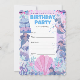 Inbjudan till Sirena Födelsedagsfest Firande