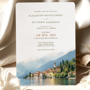 Inbjudan till Sjö Como Italien Destination Wedding