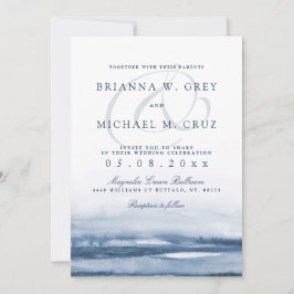 Inbjudan till sjö Harbour Fog bröllopsflotta tillb