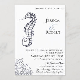 Inbjudan till sjöbröllop vid marinens sjöhäst