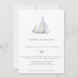 Inbjudan till sjöfärgsbåtens Nautical Wedding
