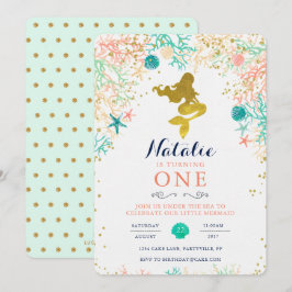 Inbjudan till sjöjungfru på födelsedag