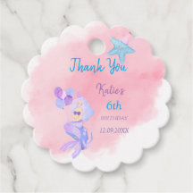 Inbjudan till sjöjungfru på födelsedag