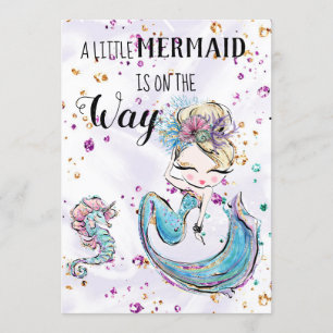 ~ Inbjudan till Sjöjungfru Sea Horse Unicorn Baby
