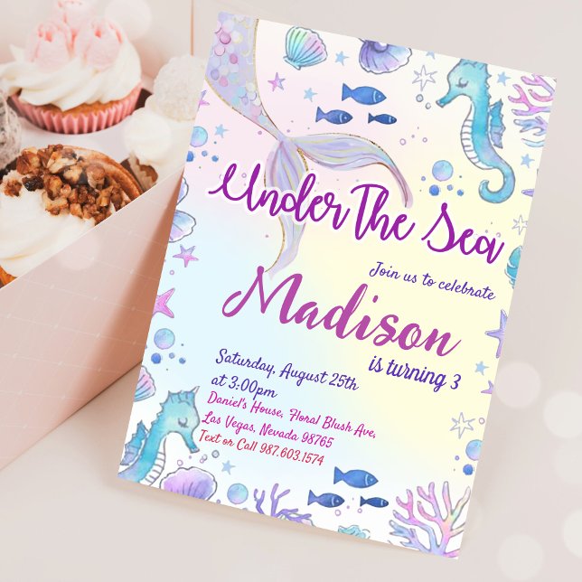 Inbjudan till sjöjungfru under havet (Skapare uppladdad)