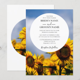 Inbjudan till sjudasbröllop i Blå himmel