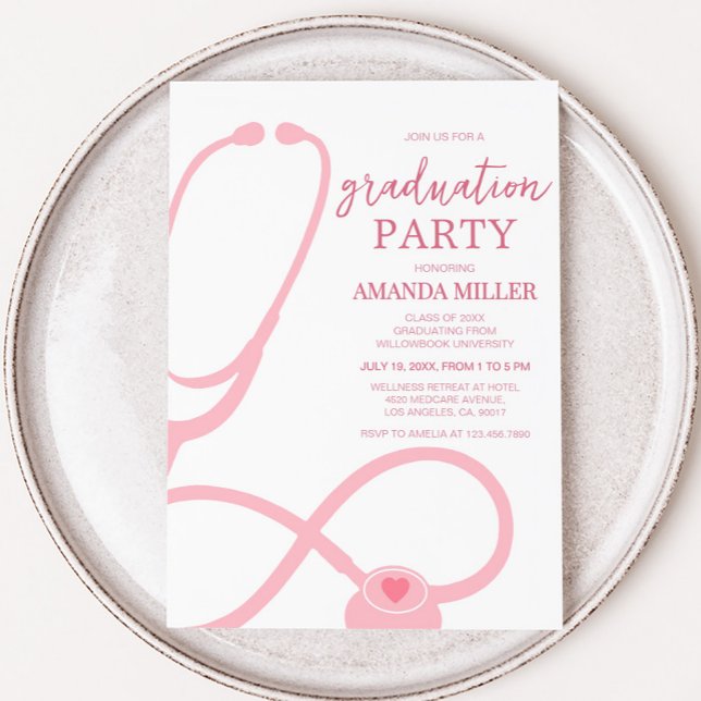 Inbjudan till sjuksköterskemedicinsk Studentfest (Nurse Graduation Party Invitation)