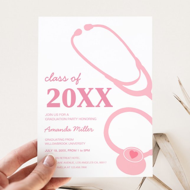 Inbjudan till sjuksköterskeStudentfest (Nursing Graduation Party Invitation)