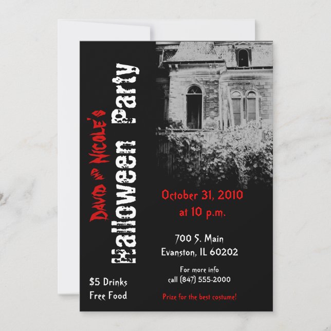 inbjudan till skådishuset halloween fest (Framsida)