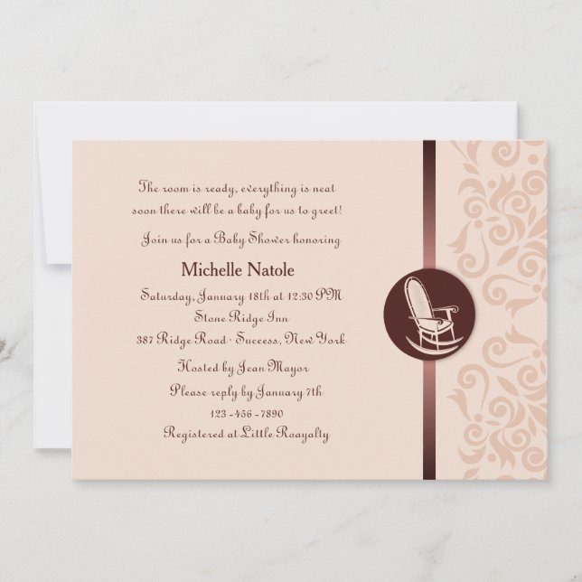 Inbjudan till skämtstol för spädbarn (Framsida)