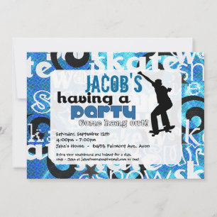 Inbjudan till Skateboard Party
