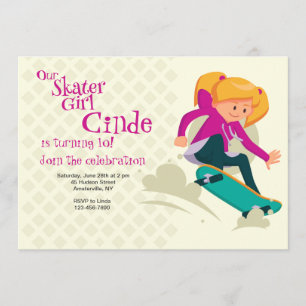 Inbjudan till skater Girl