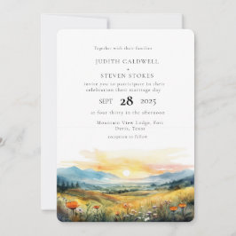 Inbjudan till skogslassering i Rustic Mountain For