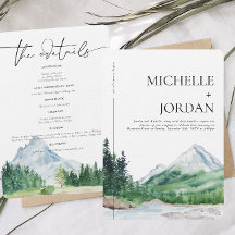 Inbjudan till skogslassering i Rustic Mountain For