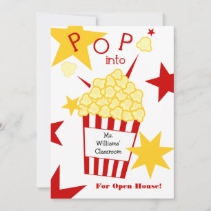 Inbjudan till skolan Open House - Popcorn