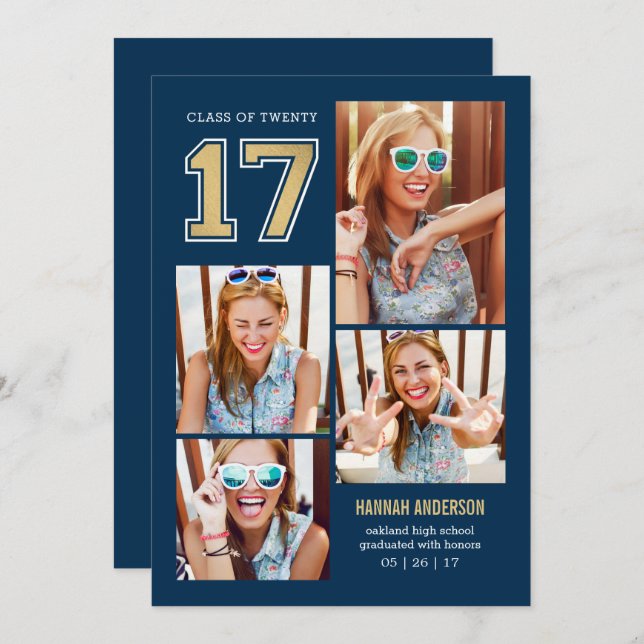 Inbjudan till skolbrännvin EDITABLE FÄRG Studenten (Fram/baksida)