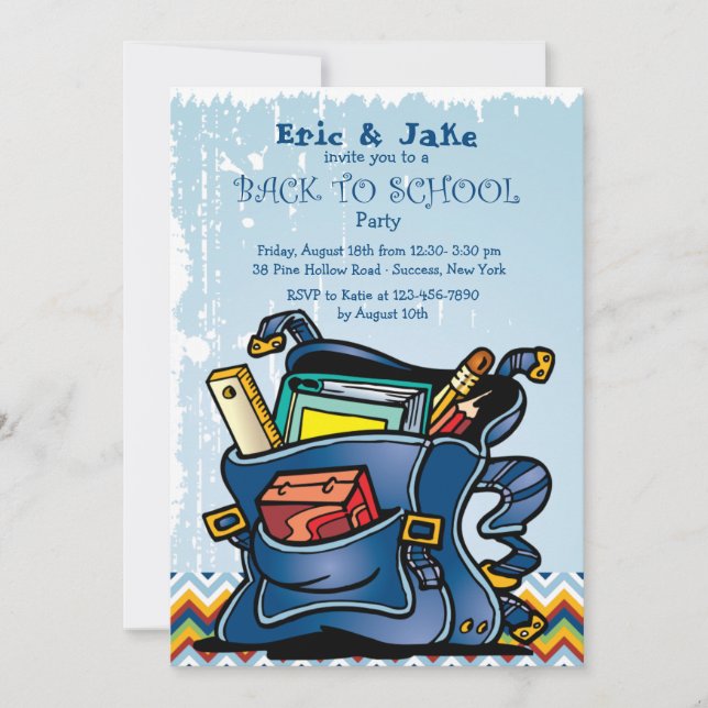 Inbjudan till skolryggsäck (Framsida)