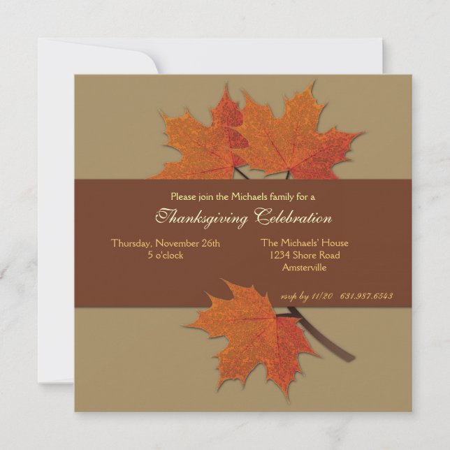 Inbjudan till skörd av Löv (Framsida)