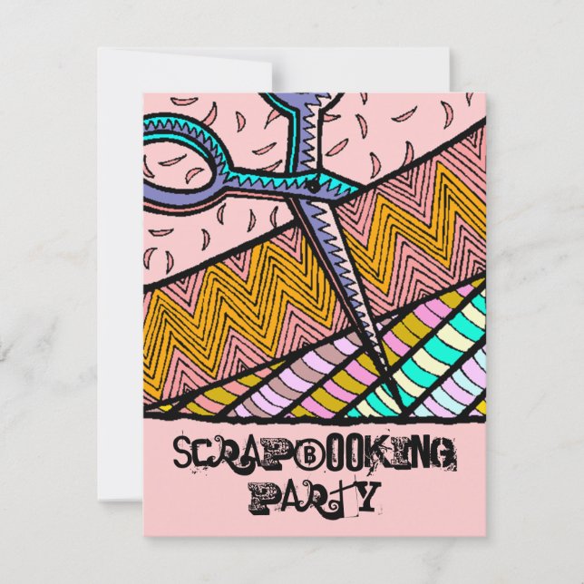 Inbjudan till Skrapbokning av party med likställd  (Framsida)