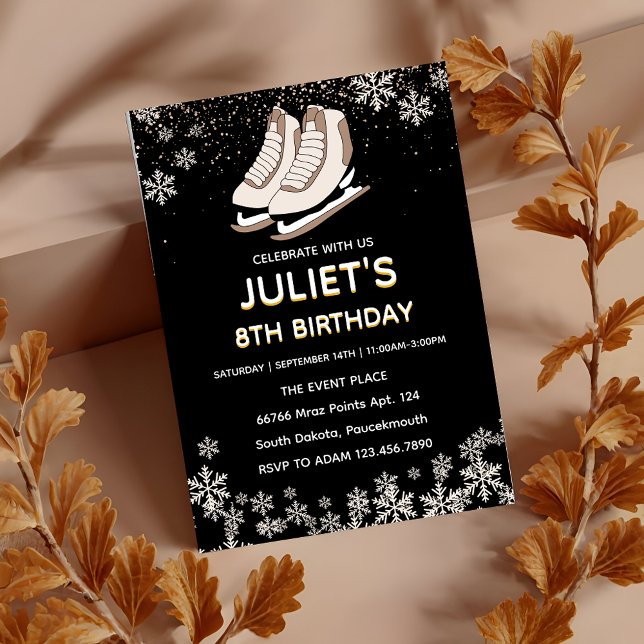inbjudan till skridskoåkning på 8-årsfest (Skapare uppladdad)