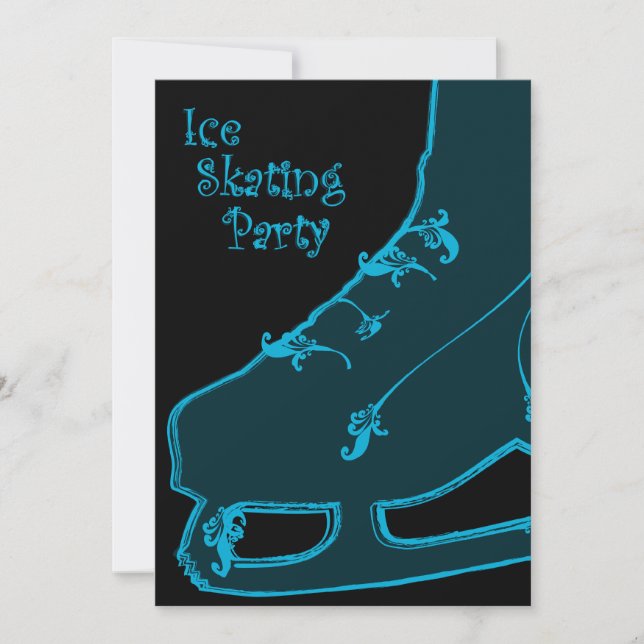 Inbjudan till skridskor från party (Framsida)