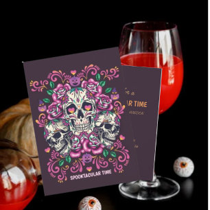Inbjudan till Skull blommigt Party-planerare