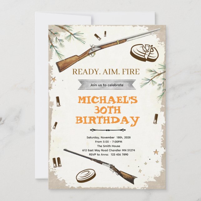 Inbjudan till skyttefest (Framsida)