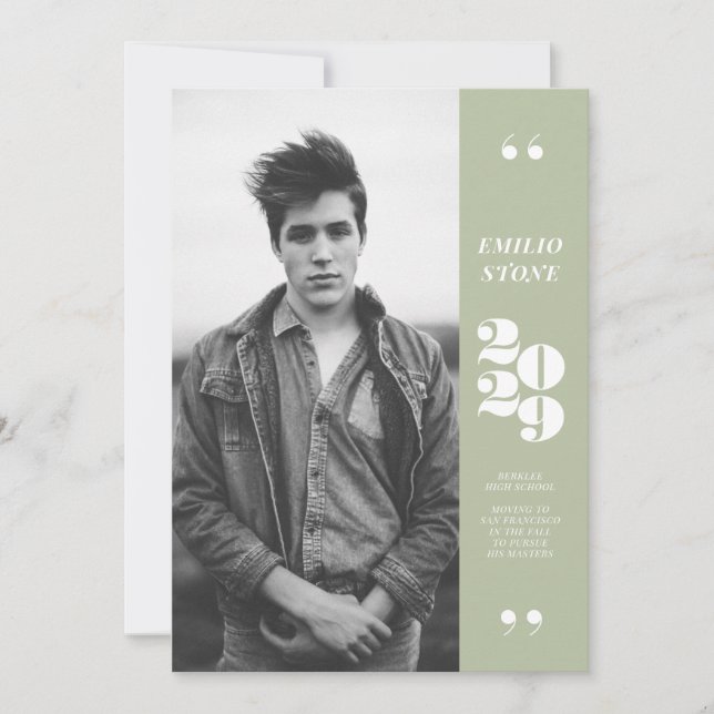 Inbjudan till Sleek Grad Studenten (Framsida)