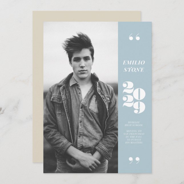 Inbjudan till Sleek Grad Studenten (Fram/baksida)