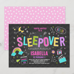 Inbjudan till Sleepover Party Slumber Pajama Party
