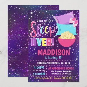 Inbjudan till Sleepover Party Slumber Party