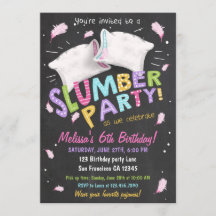 Inbjudan till Slumber Party Pajamas Sleepover