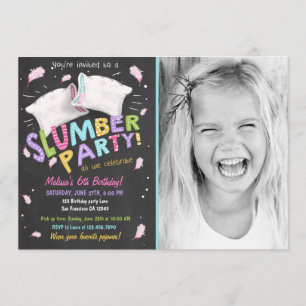 Inbjudan till Slumber Party Pajamas Sleepover