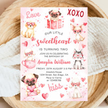 Inbjudan till småbarnsdagshuset på Valentine Puppy