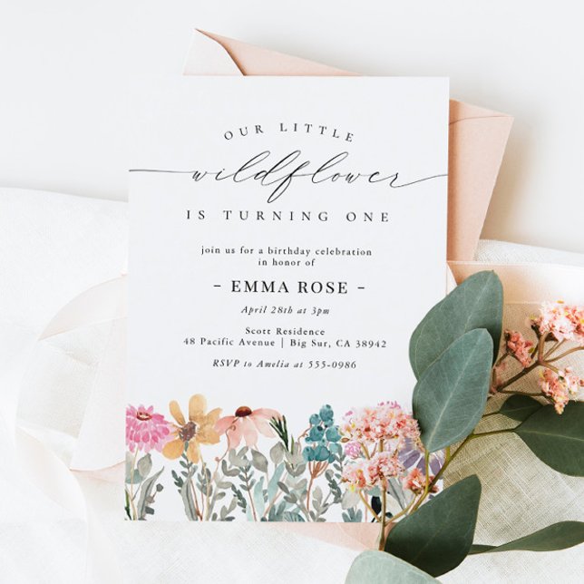 Inbjudan till småblommor under födelsedagen (Skapare uppladdad)