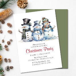 Inbjudan till Snögubbe-Helgdag på julafton Party