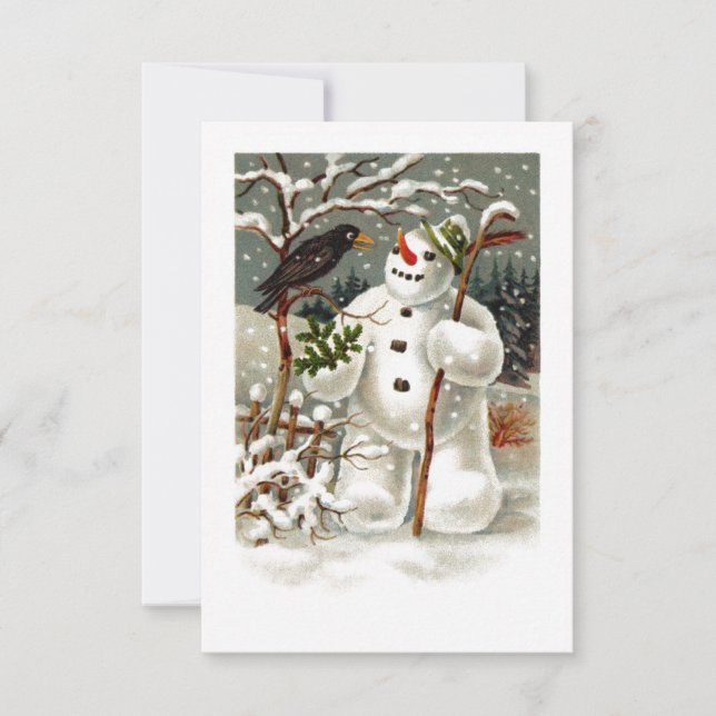 Inbjudan till Snögubbe och Kråka (Framsida)