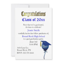 Inbjudan till snyggt Blue and White Studentfest