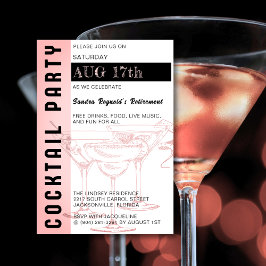 Inbjudan till snyggt Cocktail-part