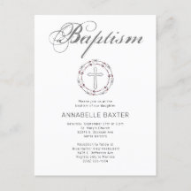 Inbjudan till snyggt Grått Baptism Kor