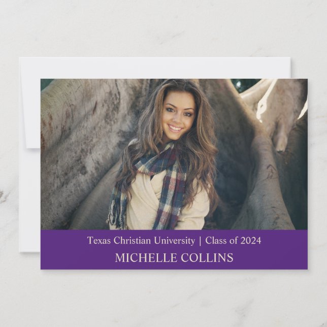 Inbjudan till snyggt Guld Studenten (Baksida)