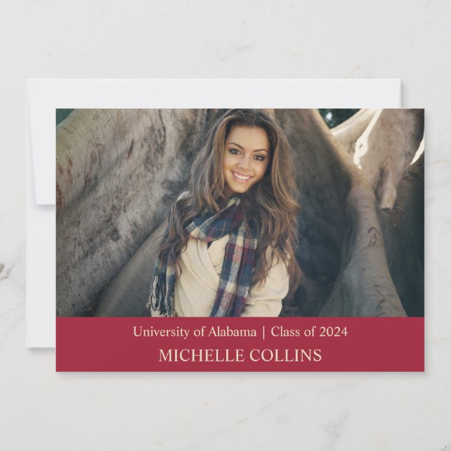 Inbjudan till snyggt Guld Studenten (Baksida)