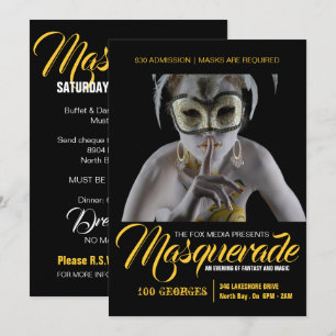 Inbjudan till snyggt Masquerapart