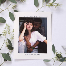 Inbjudan till snyggt Photo Bröllop spara datum