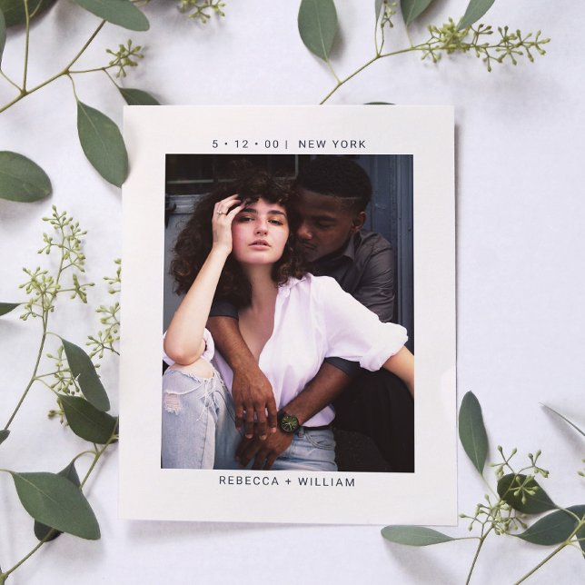 Inbjudan till snyggt Photo Bröllop spara datum (Skapare uppladdad)