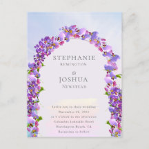 Inbjudan till snyggt Wisteria Watercolor Wedding